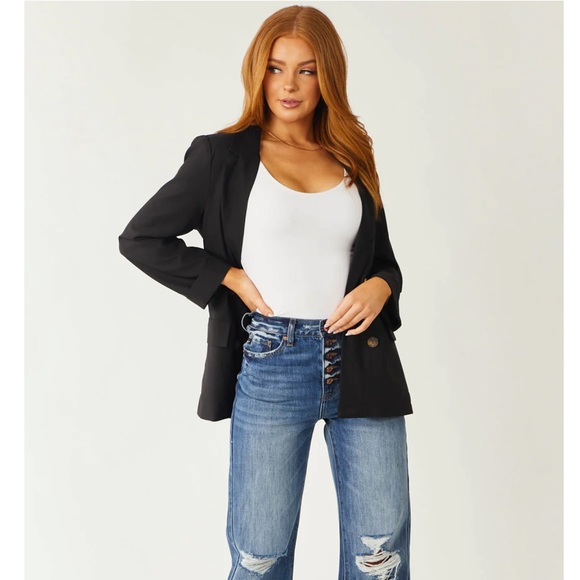 KanCan Medium Wash High Rise Distressed Knee Jeans Wide Leg - Picture 10 of 11